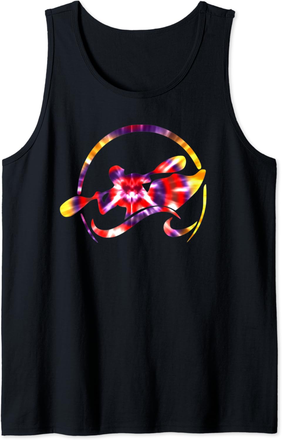 Tie Dye Kayak Kayaking Kayaker Paddle Graphic Tank Top : Amazon.co.uk